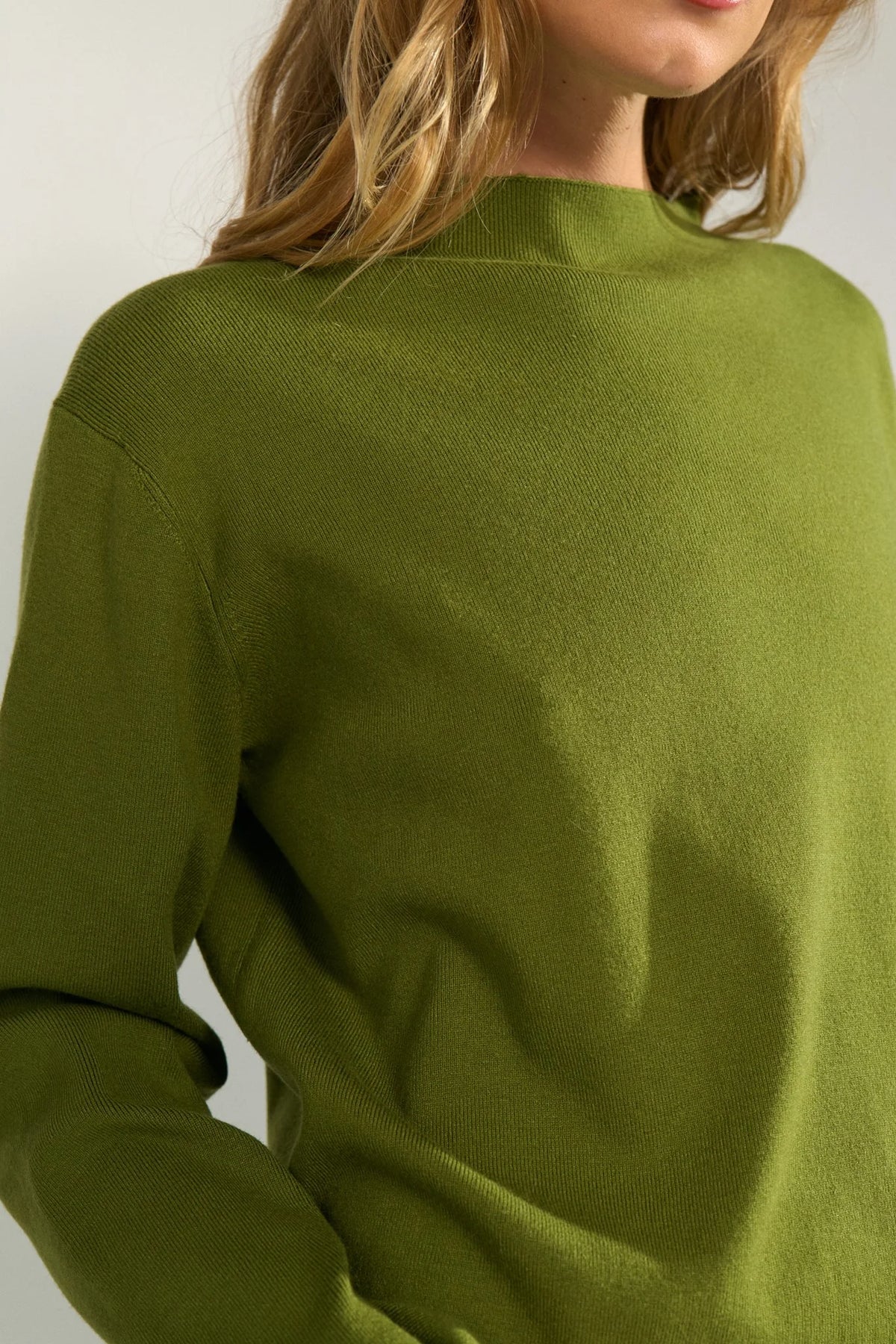 Numph NUCARMA CROP PULLOVER - Calla Green