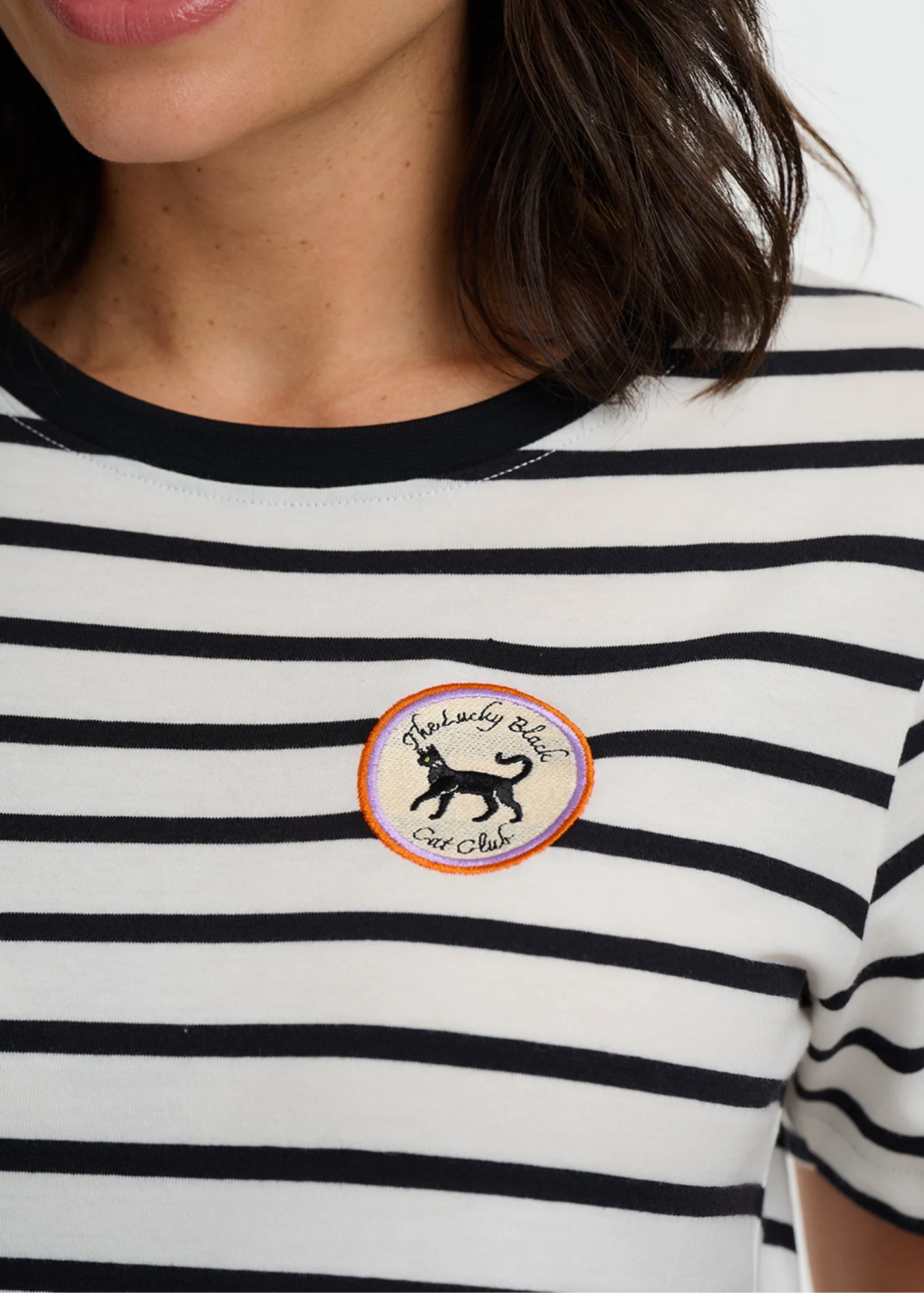 Sugarhill Maggie T-shirt - Off White/Black, Lucky Cat