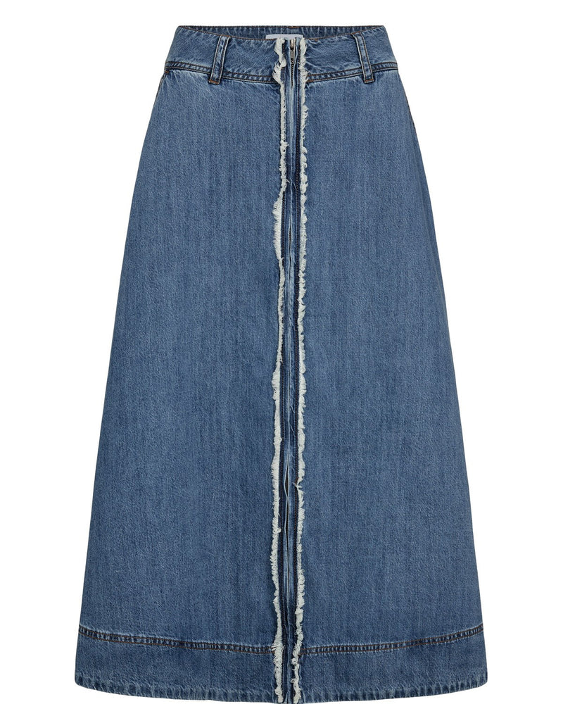 Numph NUSANDIE SKIRT - Medium Blue Denim