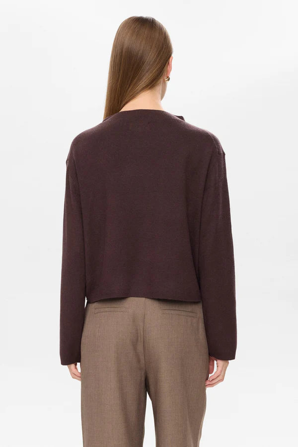 Numph NUCARMA CROP PULLOVER - Black Coffee