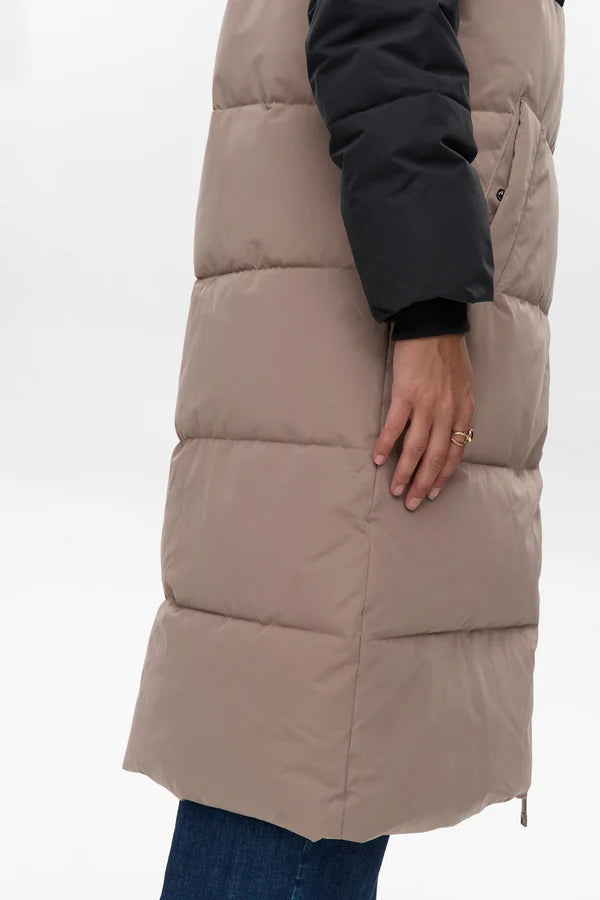 Numph NUTRIANE LONG JACKET - Taupe Gray