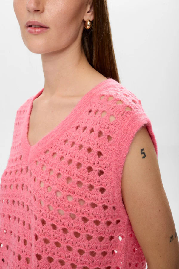 Numph Nulaya vest - pink lemonde