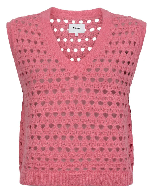 Numph Nulaya vest - pink lemonde