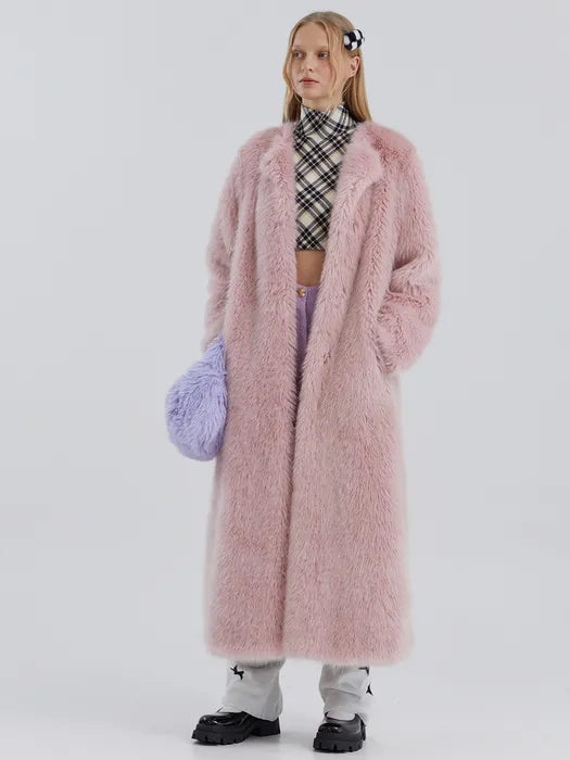 Pale pink long on sale coat