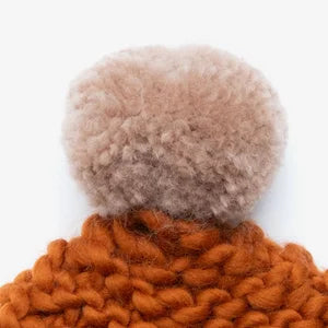 Gilly B Rust/Caramel Bobble Hat