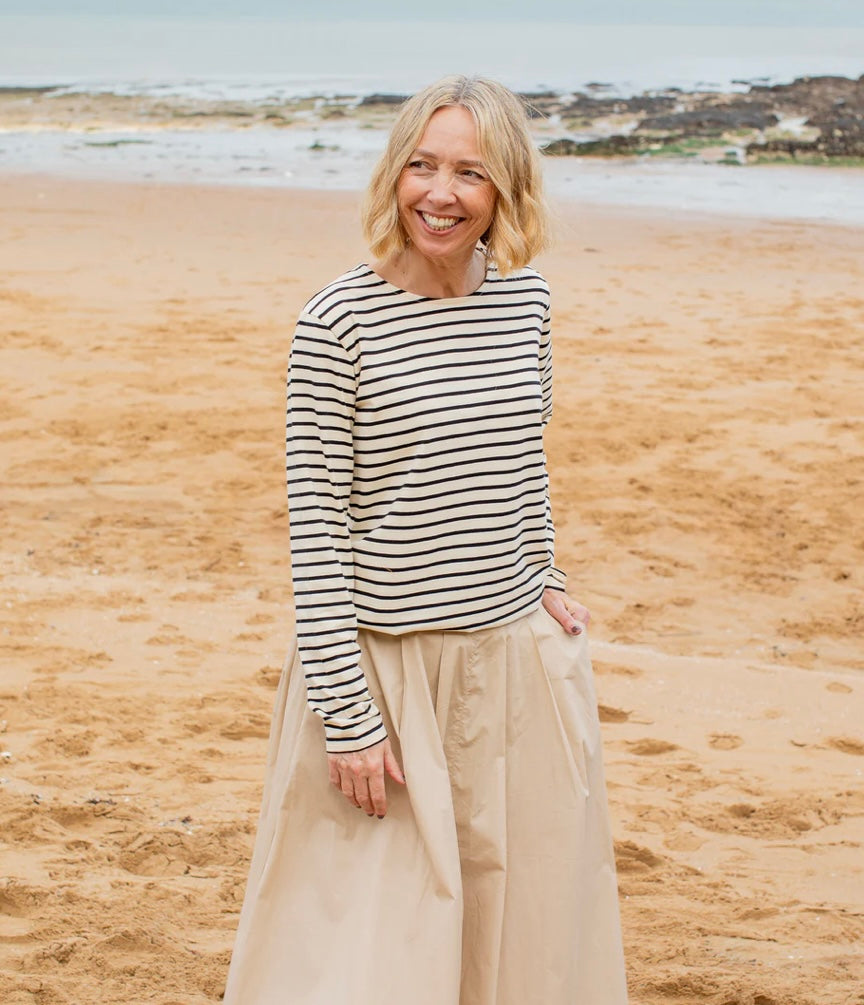 Chalk Fleur Stripped T-Shirt