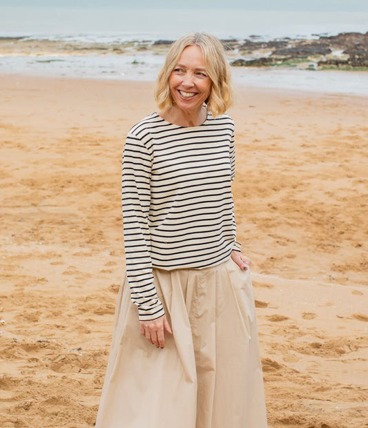 Chalk Fleur Stripped T-Shirt