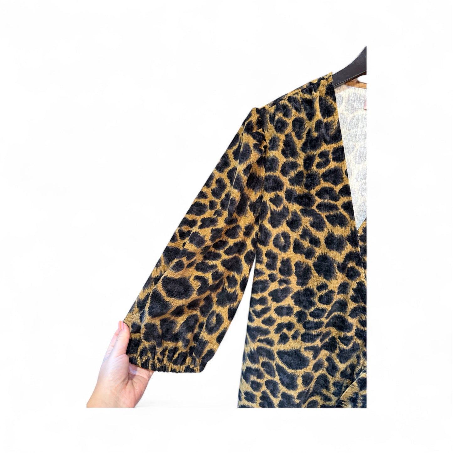 Traffic People Leopard Print Wrap Dress