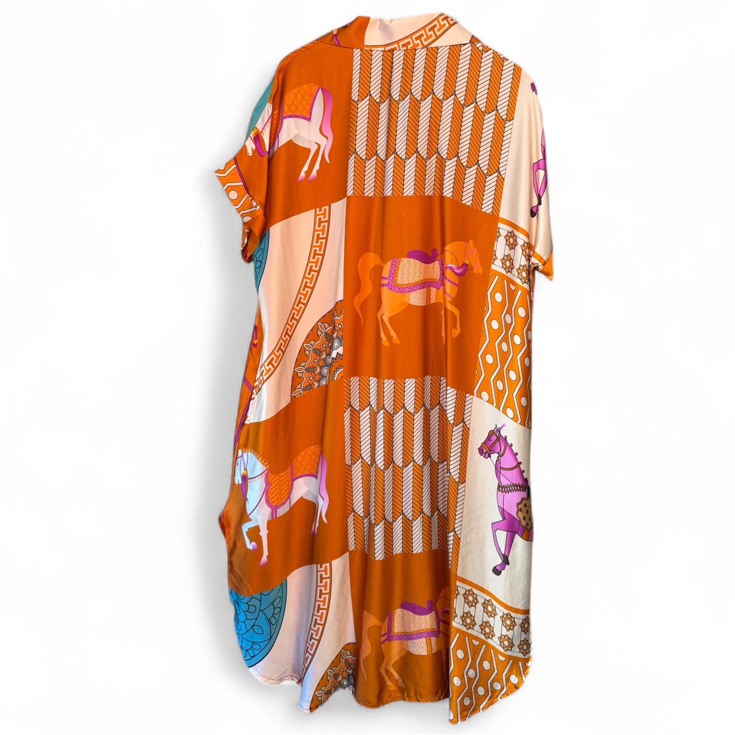 Cecile Wang Pumpkin ‘Hermes’ Style Horse Dress
