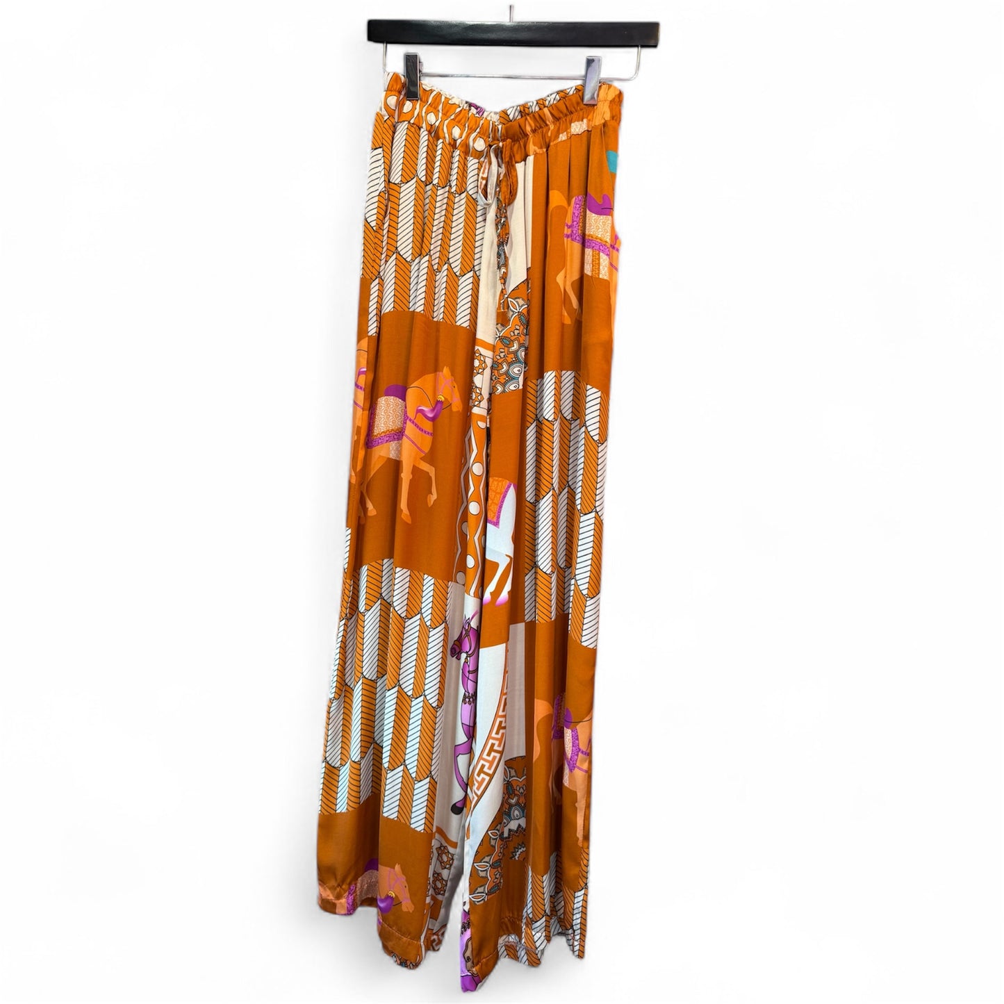 Cecile Wang Pumpkin ‘Hermes’ Style Horse Long Sleeve Tunic and Trousers