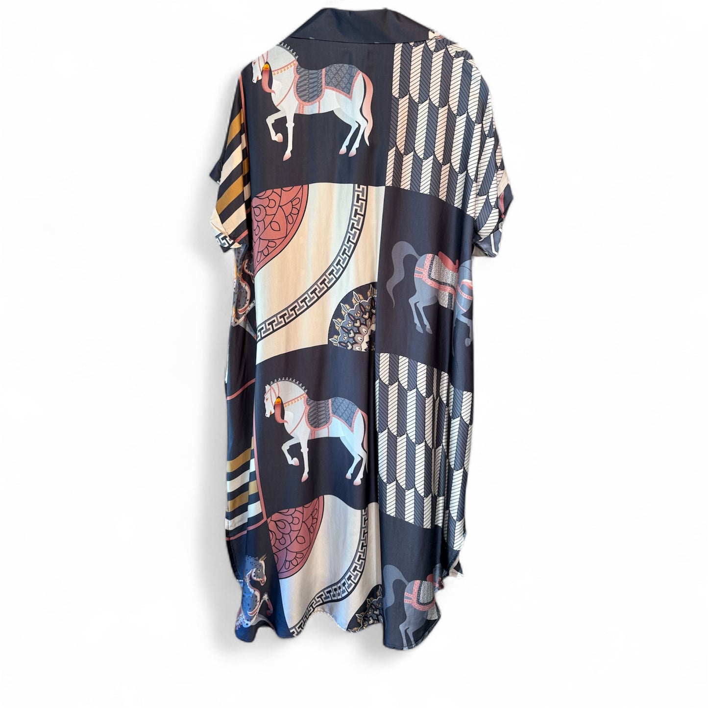 Cecile Wang Grey ‘Hermes’ Style Horse Dress
