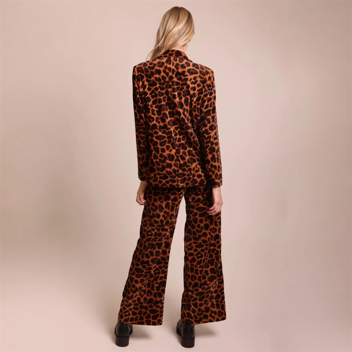 Traffic People Ava Rose Leopard Blazer Jacket