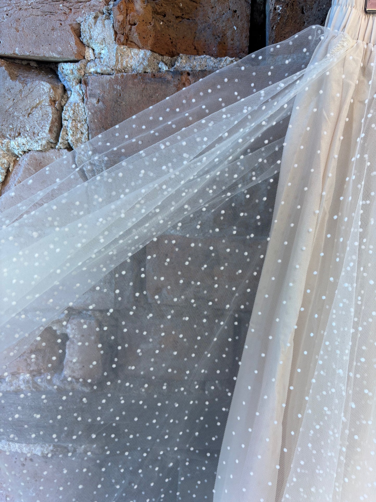 Choklate Paris Polka Dot Tulle Skirt Ecru