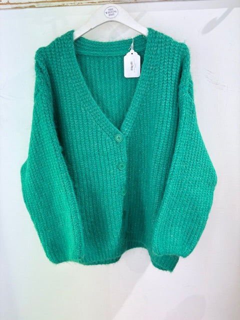Kris ana button up cardigan 8883 Green