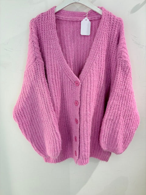 Kris ana Button up cardigan 8883 Pink