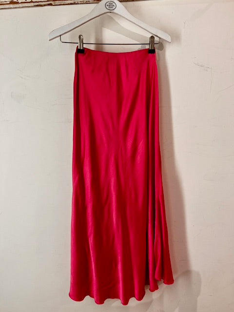 Italian collection satin slip skirt - Hot pink