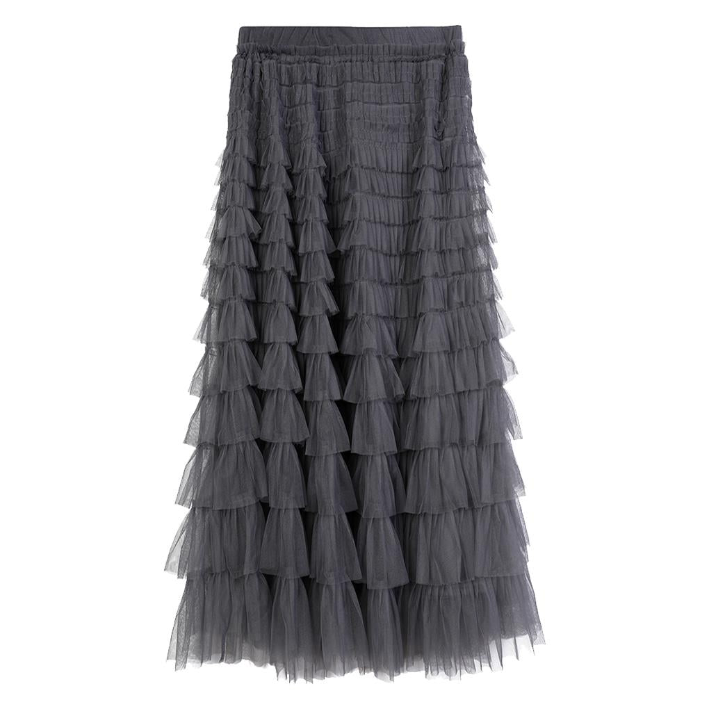 Last true angel maxi tiered frilled skirt Charcoal