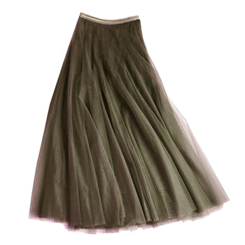 Last true angel tulle layer skirt in olive