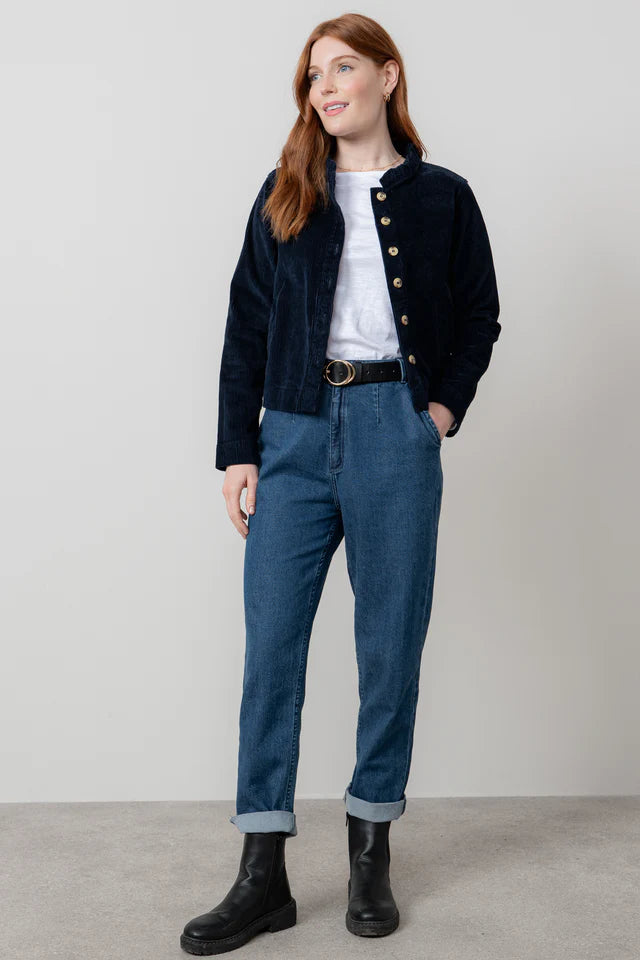 Lilly & me Rene cord jacket plain navy