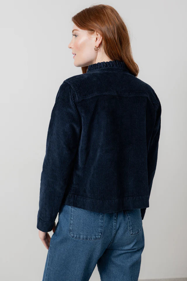 Lilly & me Rene cord jacket plain navy