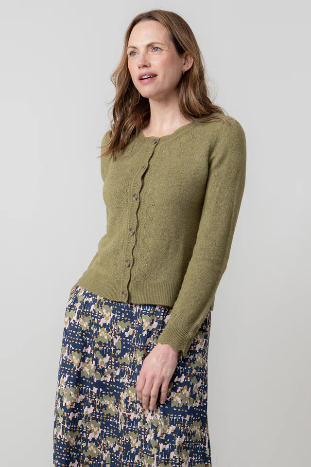 Lilly & Me Layla Cardigan pine green