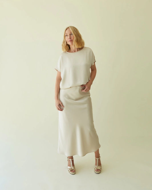 Chalk / Maeve Skirt / Champagne