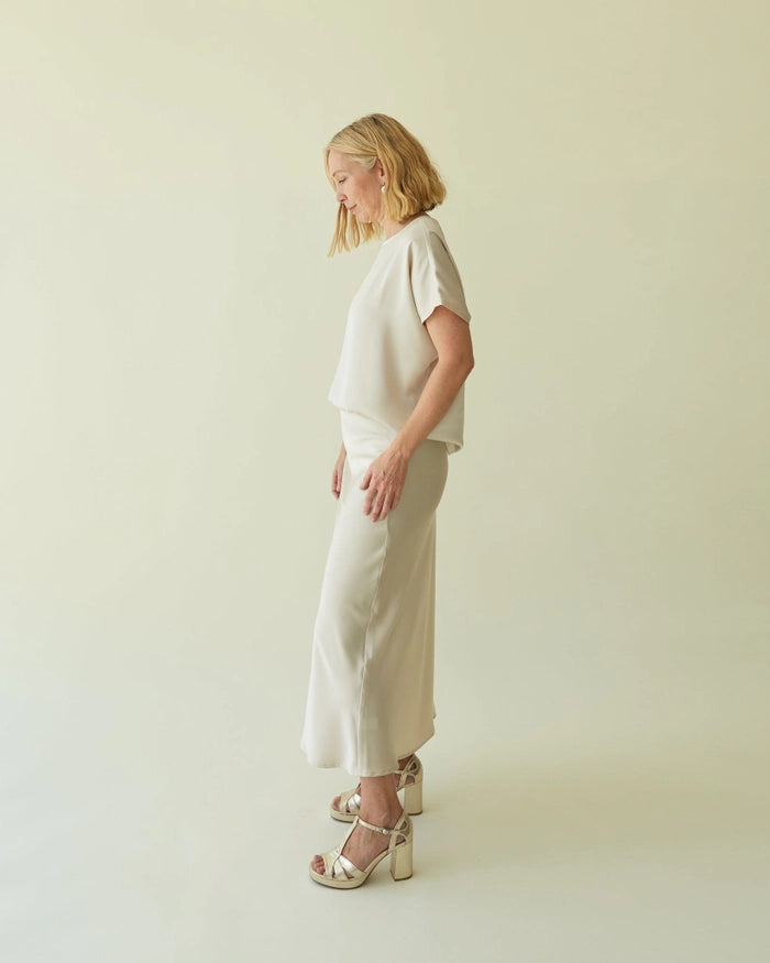 Chalk / Maeve Skirt / Champagne