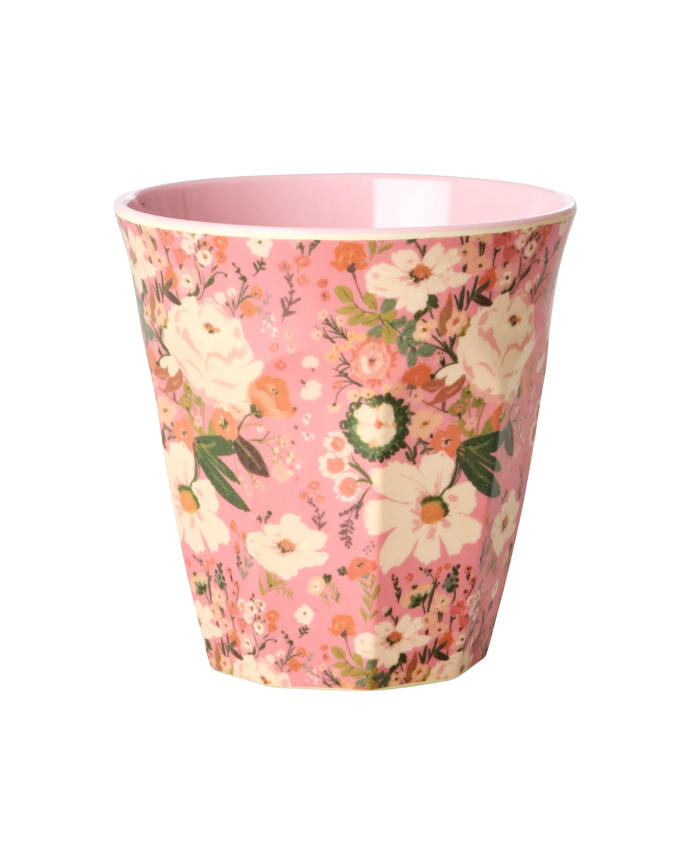 Rice by Rice Medium Cup - Coral - Allison Flower Print