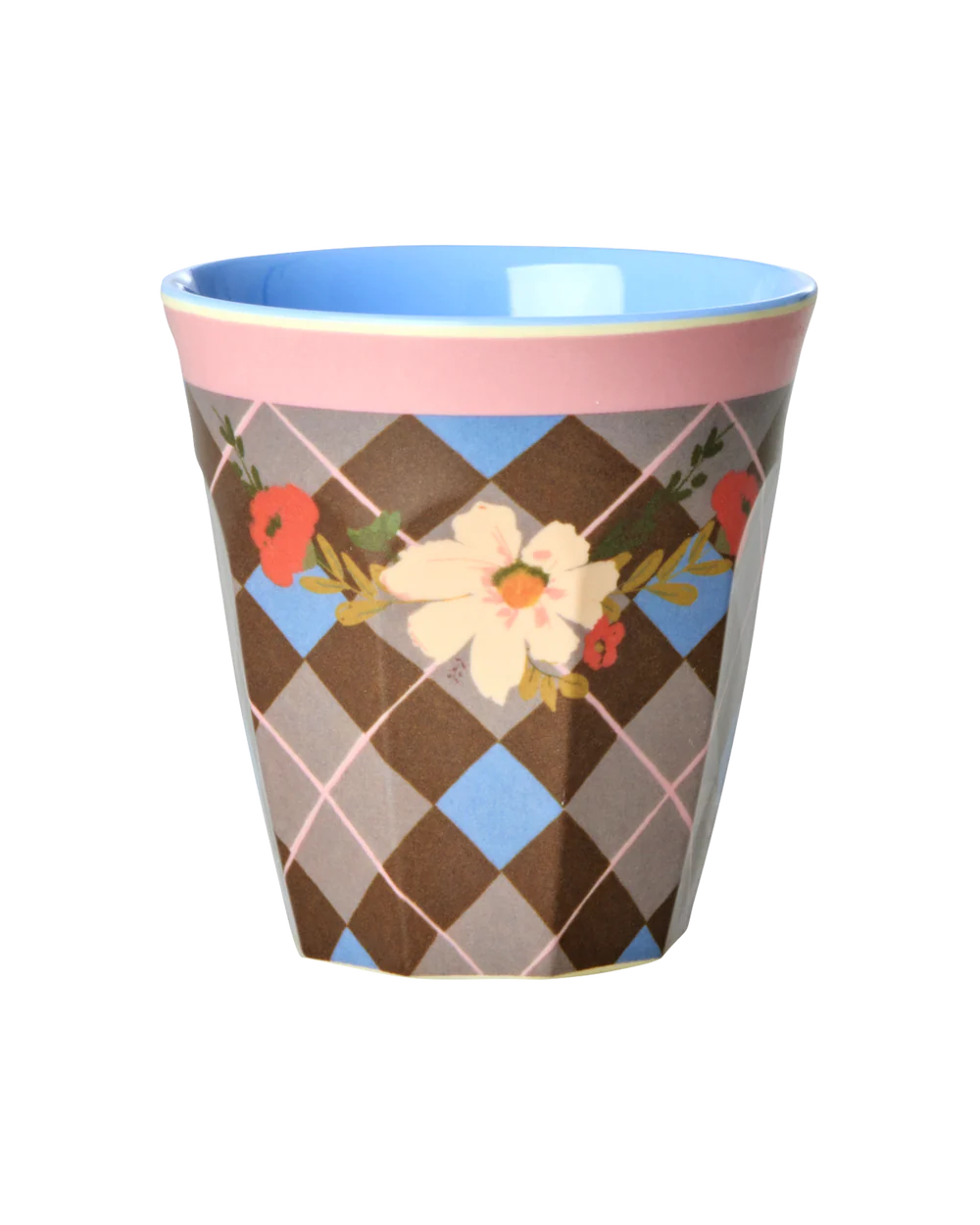 Rice by Rice Medium Cup - Brown - Gorgeous Tile Print