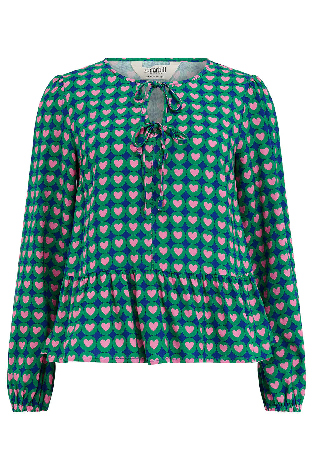 Sugarhill Olina Top - Navy, Heart Tile