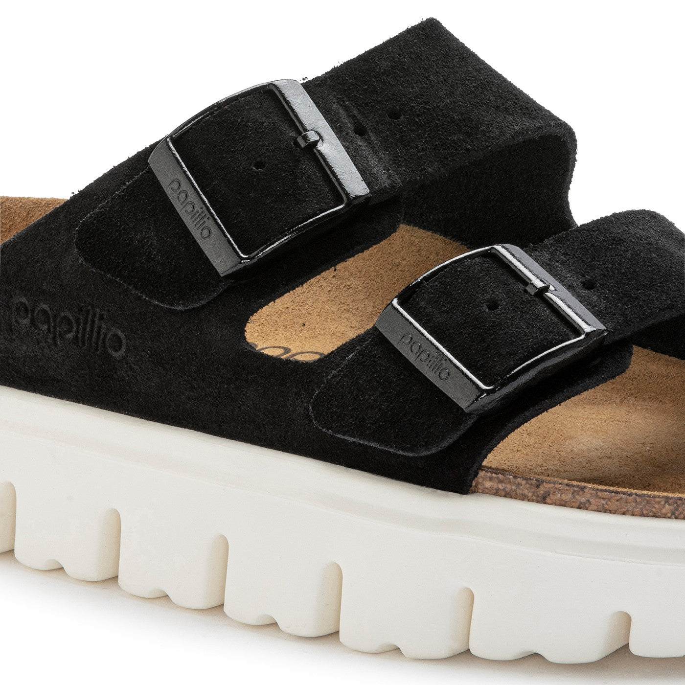 Birkenstock Arizona suede leather chunky -Black