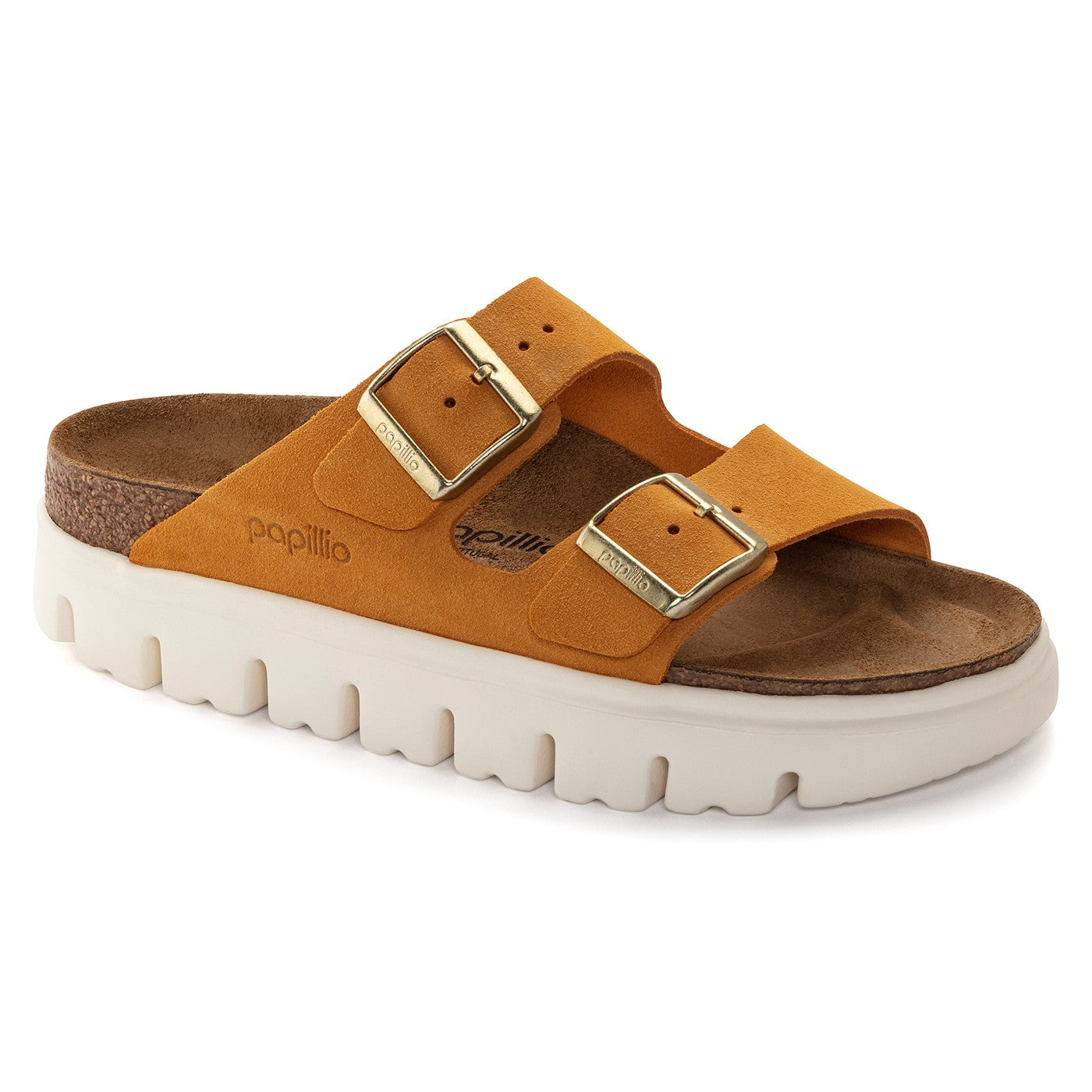 Birkenstock Arizona platform suede leather - Apricot