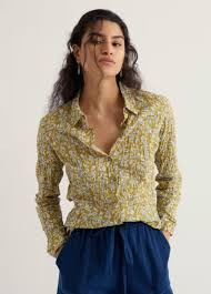 Seasalt larissa shirt inky botanical chalk