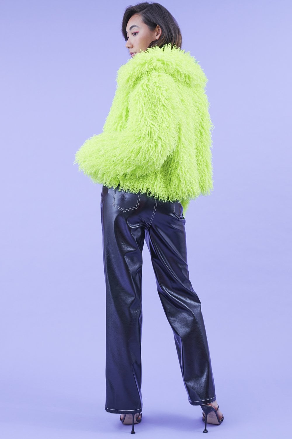 JAYLEY Bamboo Lyocell Knitted Vegan Faux Shearling Jacket