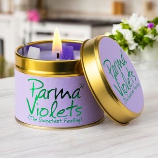Lilly Flame Parma Violets Scented Candle Tin