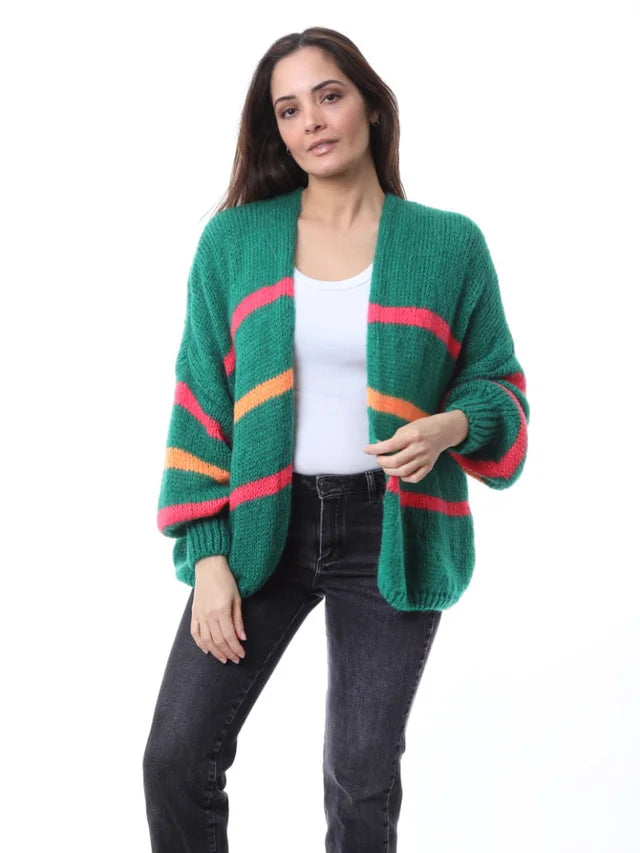 Kris ana mohair mix cardigan - Green