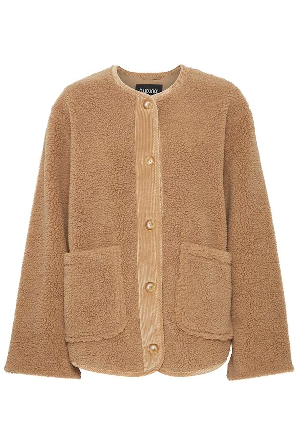 Byoung - Bycotty fleece teddy jacket tigers eye