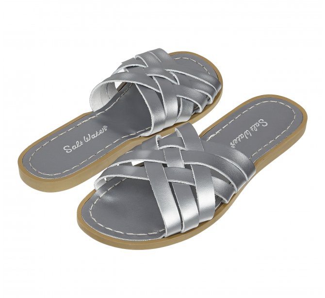 Saltwater Retro Slide Sandals Pewter – The Whiting Post