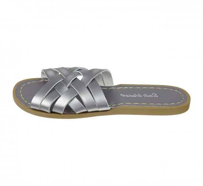 Saltwater Retro Slide Sandals Pewter