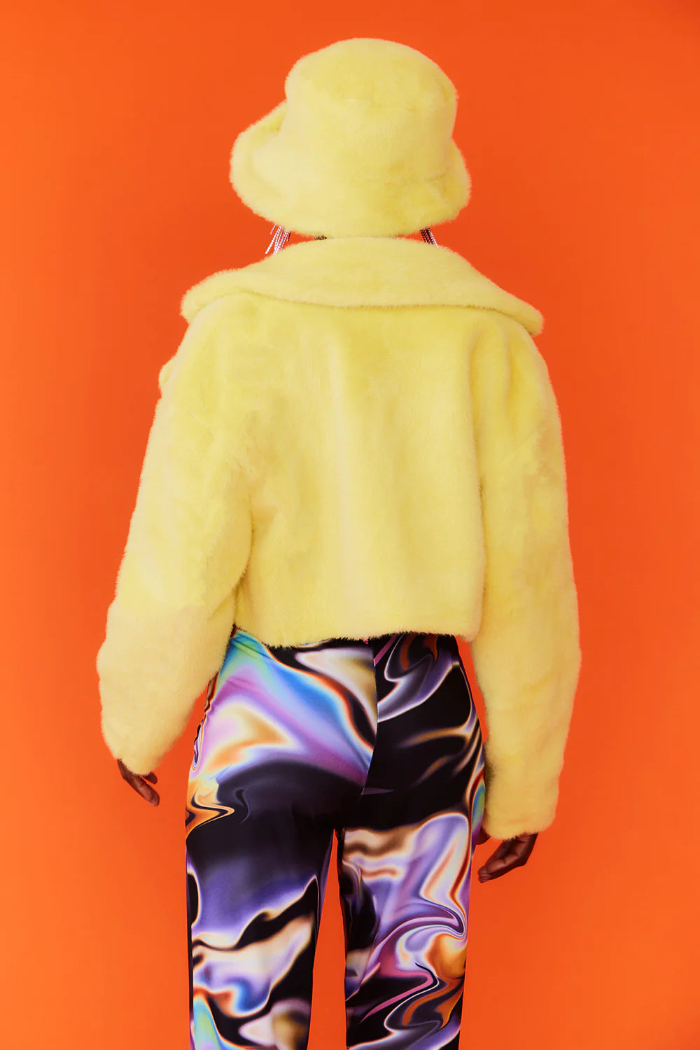 Jayley Faux fur cropped jacket