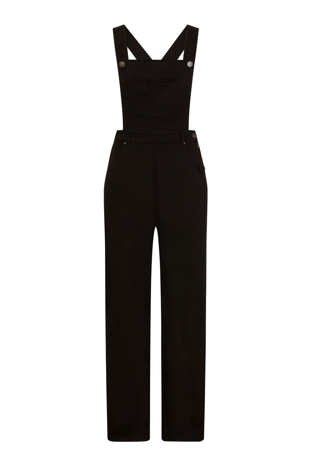 Hell Bunny Elly May Black Dungarees