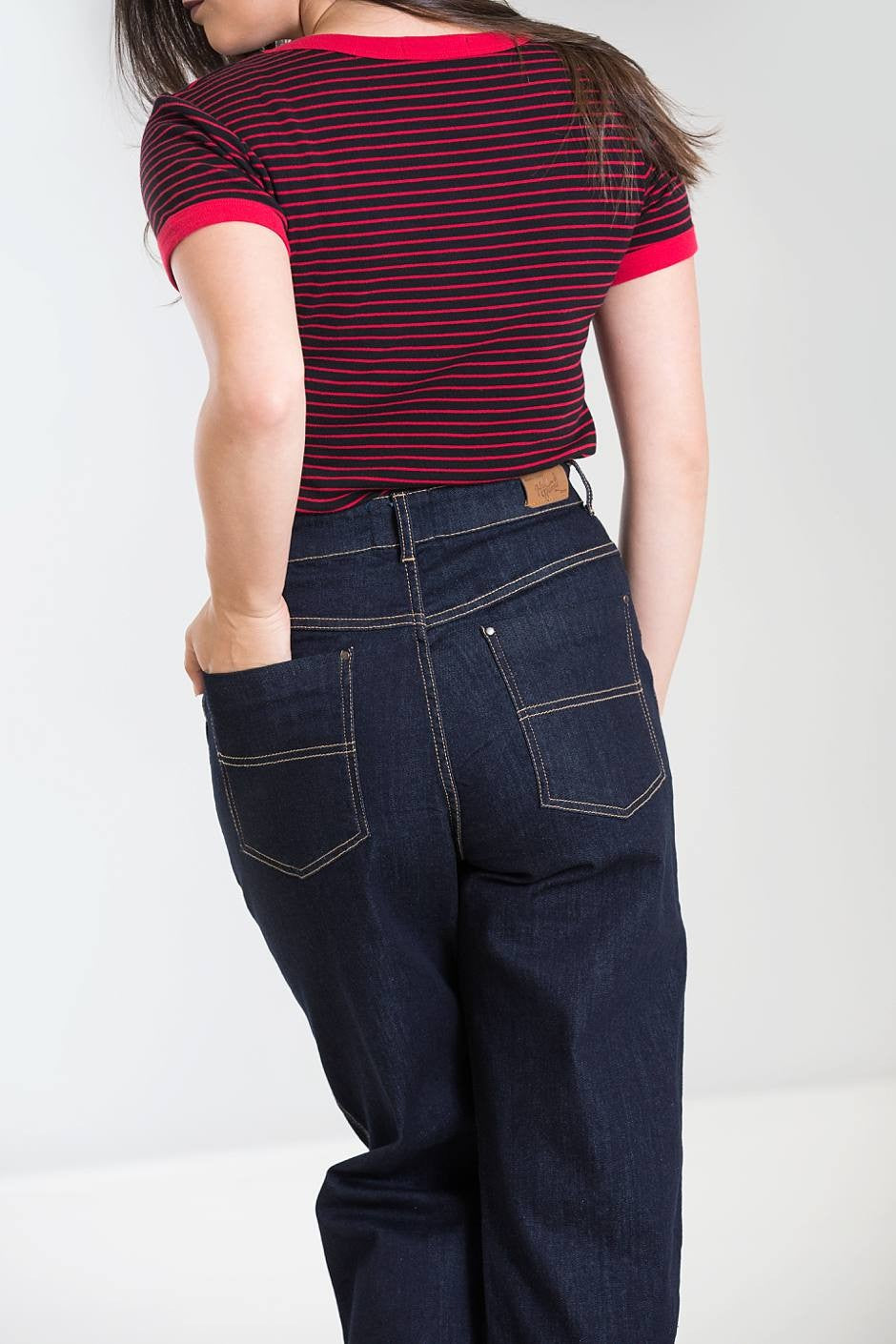 Hell Bunny Dark denim high waister Weston Jeans