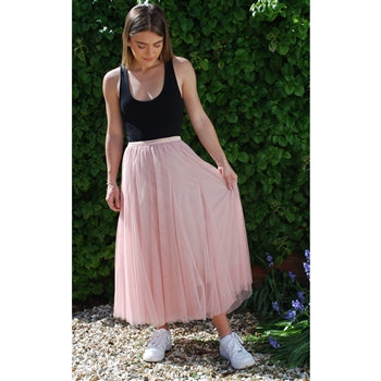 Last true angel Tulle layer skirt in soft pink