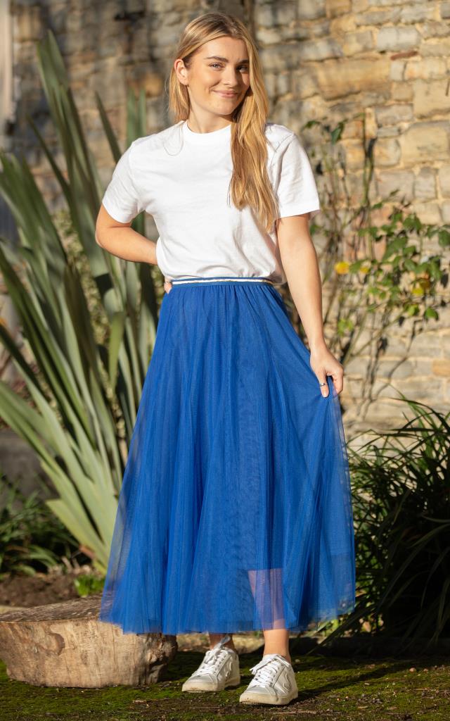 Last true angel tulle layer skirt in Royal blue