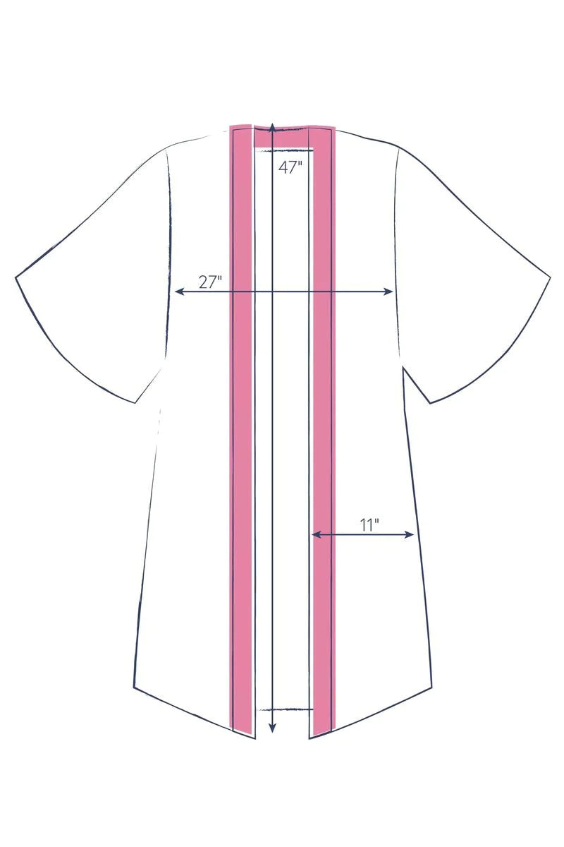 Powder Trailing Wisteria Teal Kimono Gown