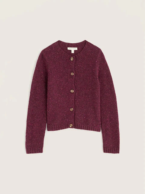 Seasalt Cornwall Purple Dawson Pick Wool Blend Cardigan
