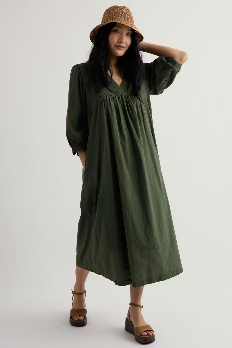 Seasalt Earth Colours Kaftan Dress in Organic Cotton Voile