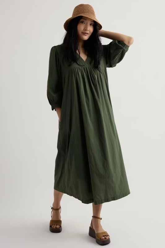 Seasalt Earth Colours Kaftan Dress in Organic Cotton Voile