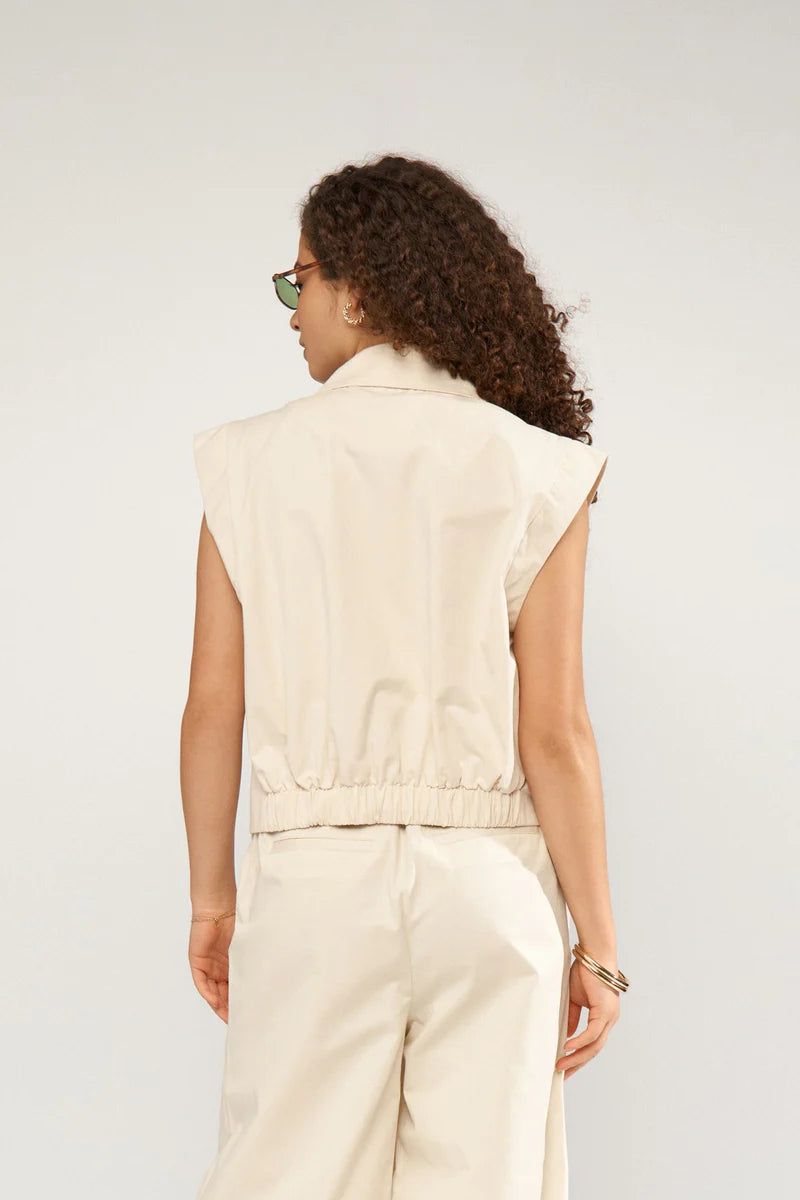Numph NUSUNNA VEST - Whitecap Gray