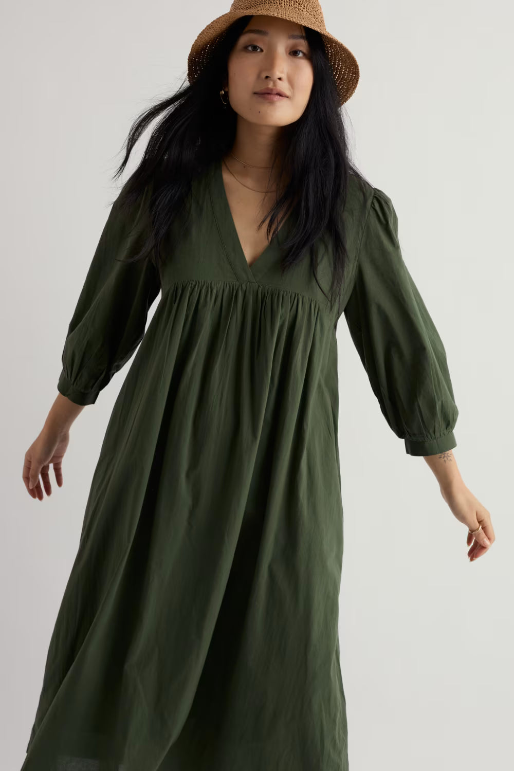 Seasalt Earth Colours Kaftan Dress in Organic Cotton Voile